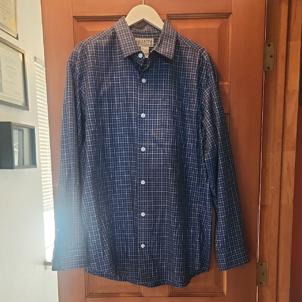 Deluth Trading Co Button Up Checkered Dress Shirt